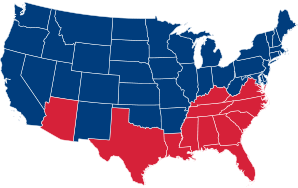 Stark Service Areas Map Spanning from Arizona to Florida